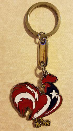 ROOSTER FLAGS Keychain - Puerto Rican Pride