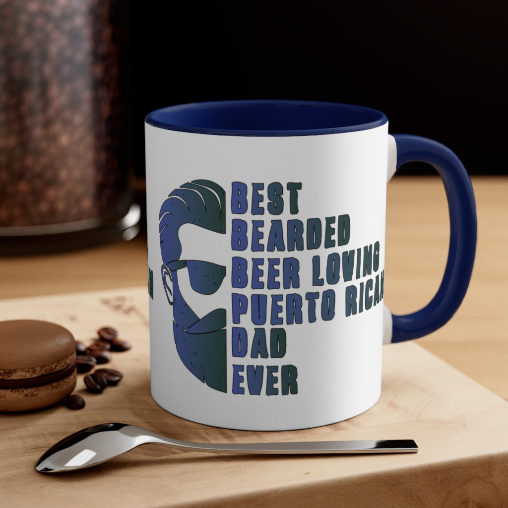 Best Bearded Dad - Accent Coffee Mug, 11oz