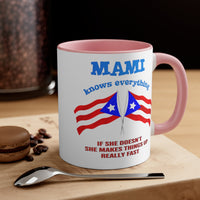 Thumbnail for Mami KNows Everything - Accent Coffee Mug, 11oz