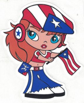 Puerto Rican Girl Decal