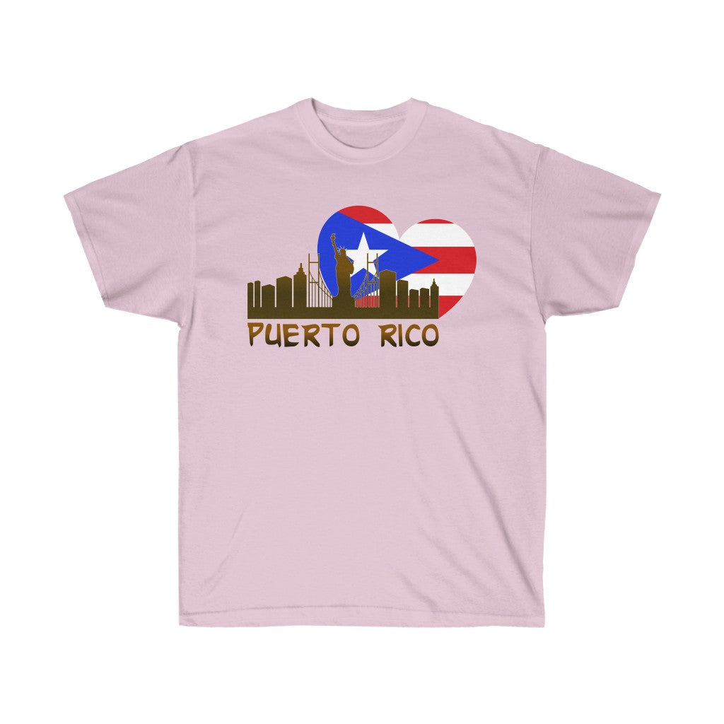 NY Puerto Rico Heart Silhouette - Unisex Ultra Cotton Tee
