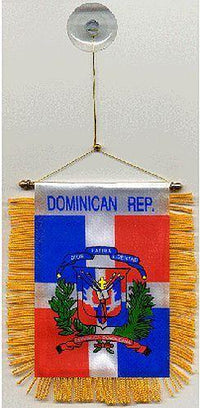 Thumbnail for Dominican Republic Gold Trim Mirror Flag - Puerto Rican Pride