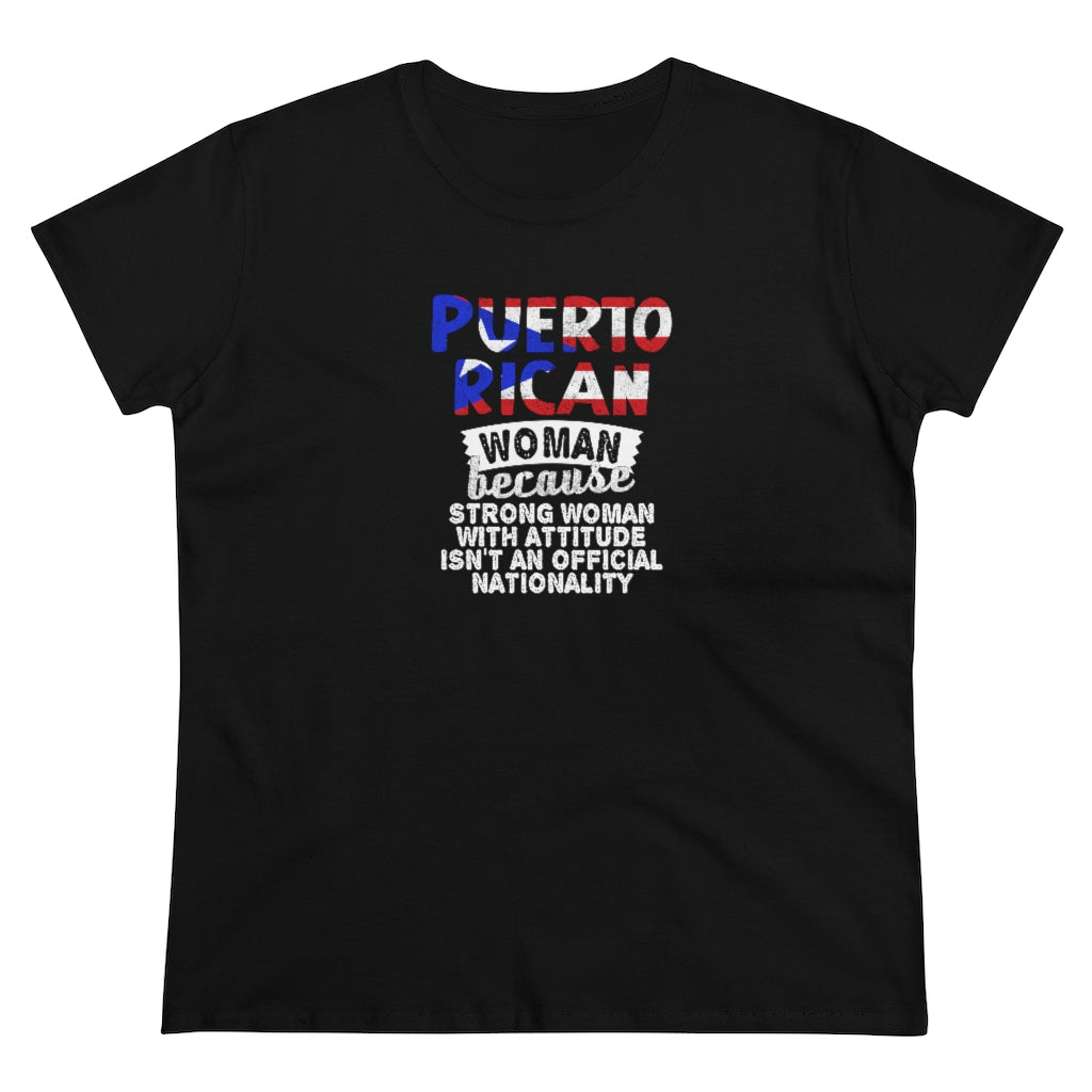 Strong Puerto Rican Woman Because...Women's Heavy Cotton Tee