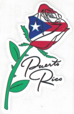 Puerto Rico Rose Decal
