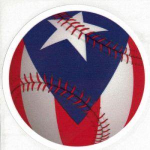 Baseball Flag Decal - Puerto Rican Pride