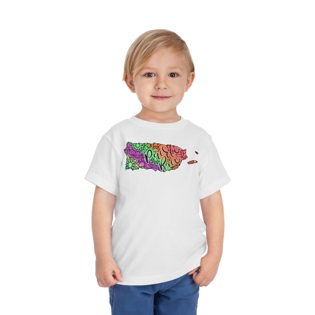 Tie Dye Puerto Rico Island - Toddler Short Sleeve Tee