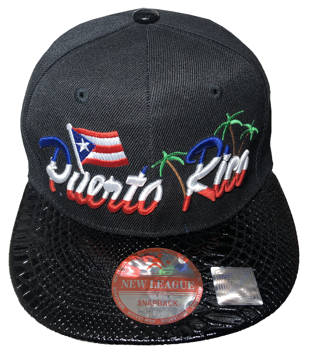 Puerto Rico Flag/Palm Baseball Hat -2