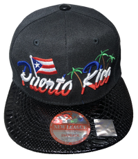 Thumbnail for Puerto Rico Flag/Palm Baseball Hat -2