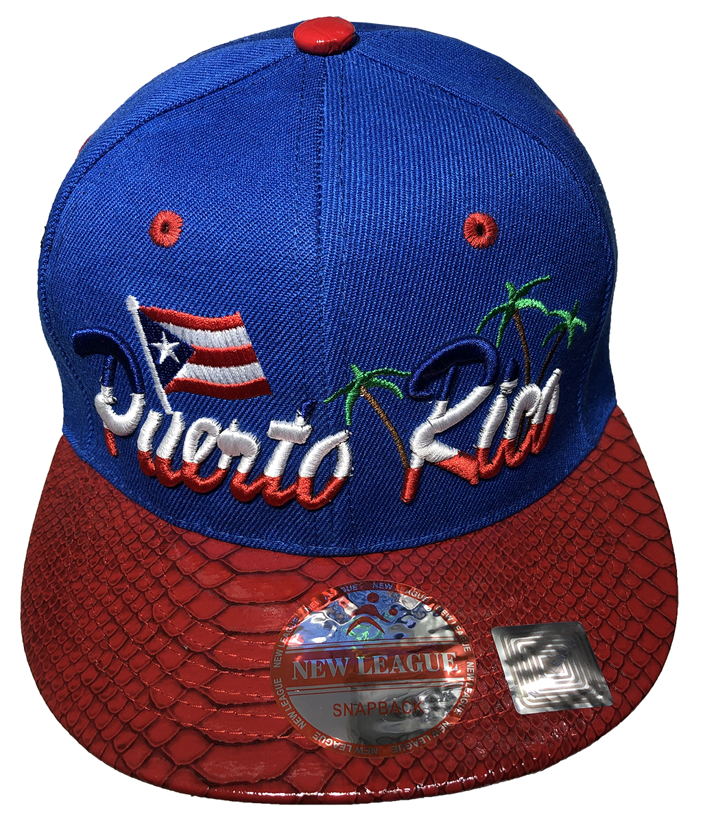 Puerto Rico Flag/Palm Baseball Hat -2