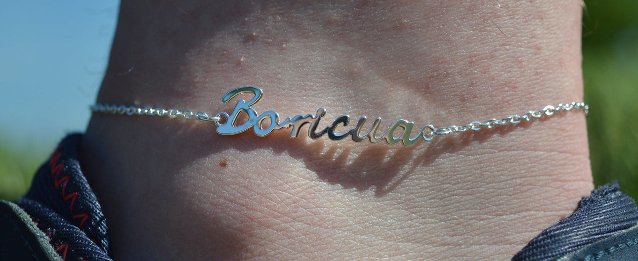 Boricua Anklet #2 - Puerto Rican Pride