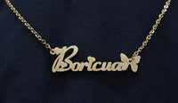 Thumbnail for Angel Dust Boricua Necklace (Gold or Silver) - Puerto Rican Pride