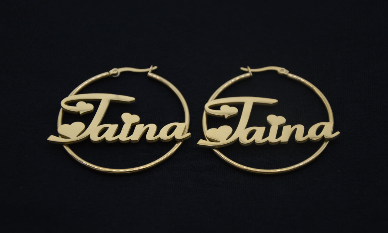 Taina 1.75" Hoop Earrings (Gold or Silver)