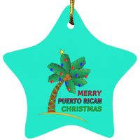 Thumbnail for Merry PR Christmas Star Ornament - Puerto Rican Pride