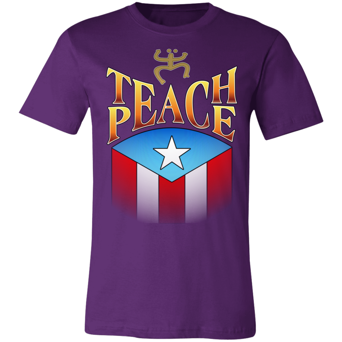 Teach Peace Unisex T-Shirt - Puerto Rican Pride