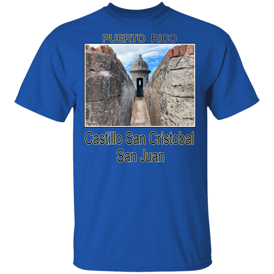 Castillo San Cristobal 5.3 oz. T-Shirt - Puerto Rican Pride
