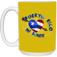 Thumbnail for Puerto Rico Mi Amor 15 oz. White Mug - Puerto Rican Pride