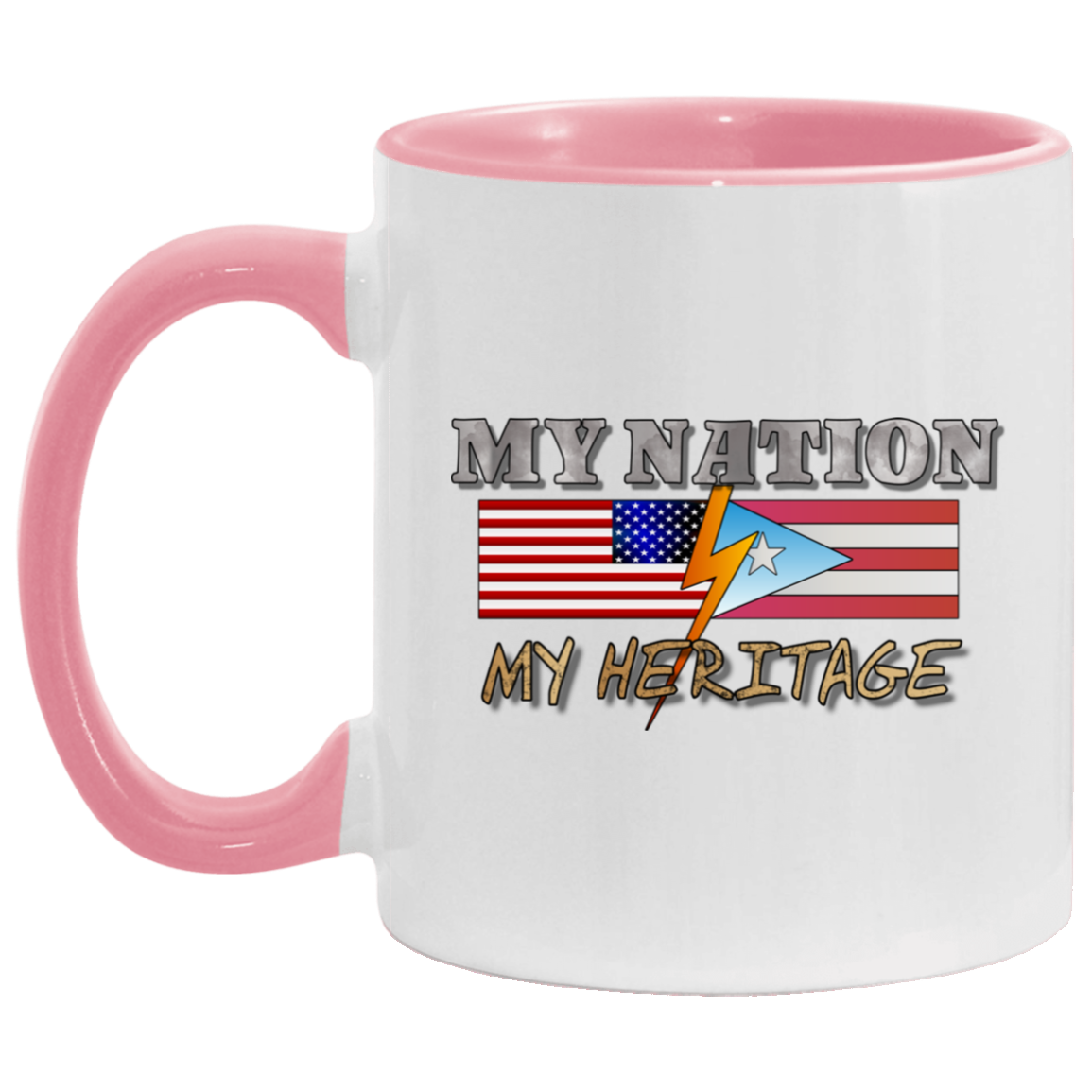 My Nation My Pride 11ozAccent Mug - Puerto Rican Pride