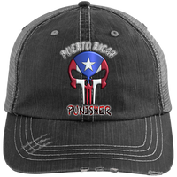 Thumbnail for Punisher Distressed Unstructured Trucker Cap