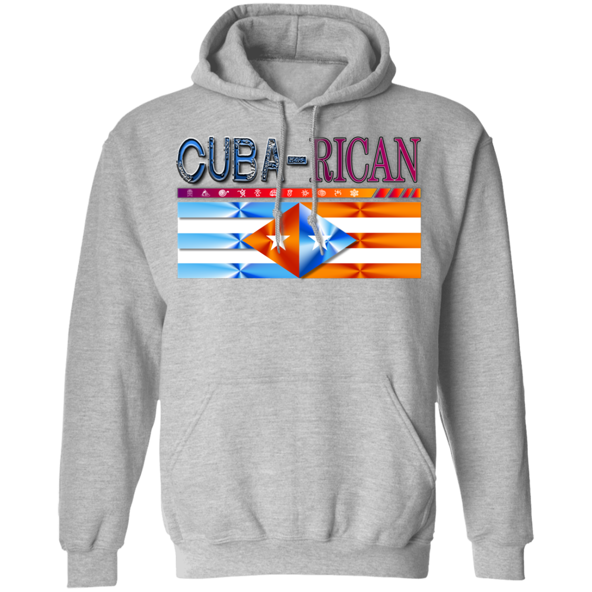 Cuba-Rican Pullover Hoodie - Puerto Rican Pride