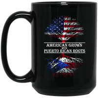 Thumbnail for AMERICAN GROWN PR ROOTS 15 oz. Black Mug