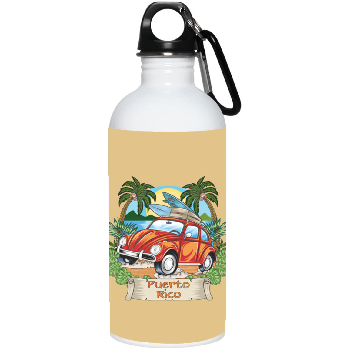 Puerto Rico Island Bug 20 oz. Stainless Steel Water Bottle