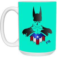 Thumbnail for Badass PR Batman 15 oz. White Mug - Puerto Rican Pride