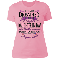 Thumbnail for Awesome Daughter In Law Ladies' Boyfriend T-Shirt - Puerto Rican Pride