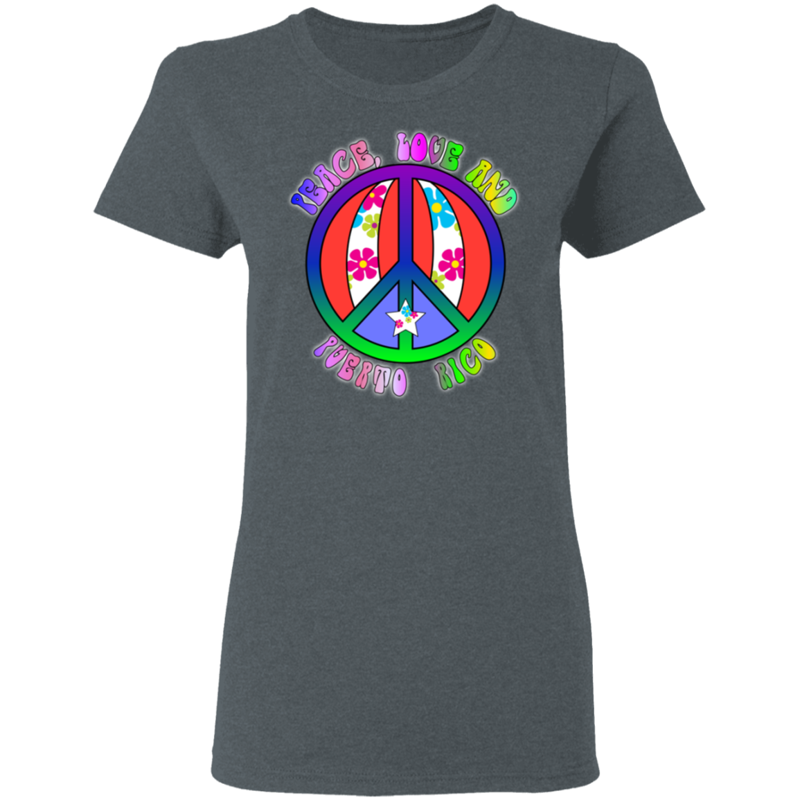 Fun Hippy 5.3 oz. T-Shirt - Puerto Rican Pride