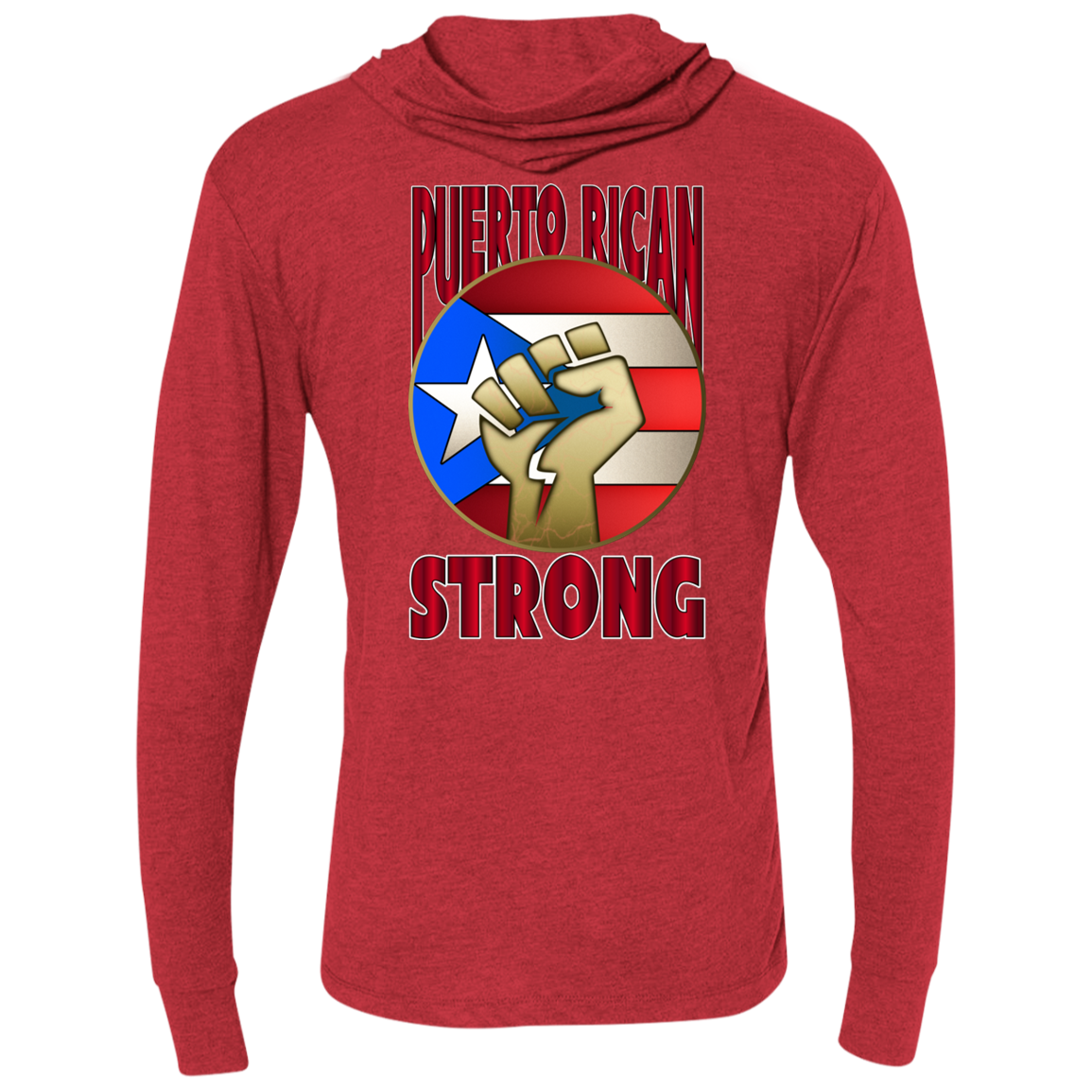 Puerto Rican Strong Unisex  Hooded T-Shirt - Puerto Rican Pride