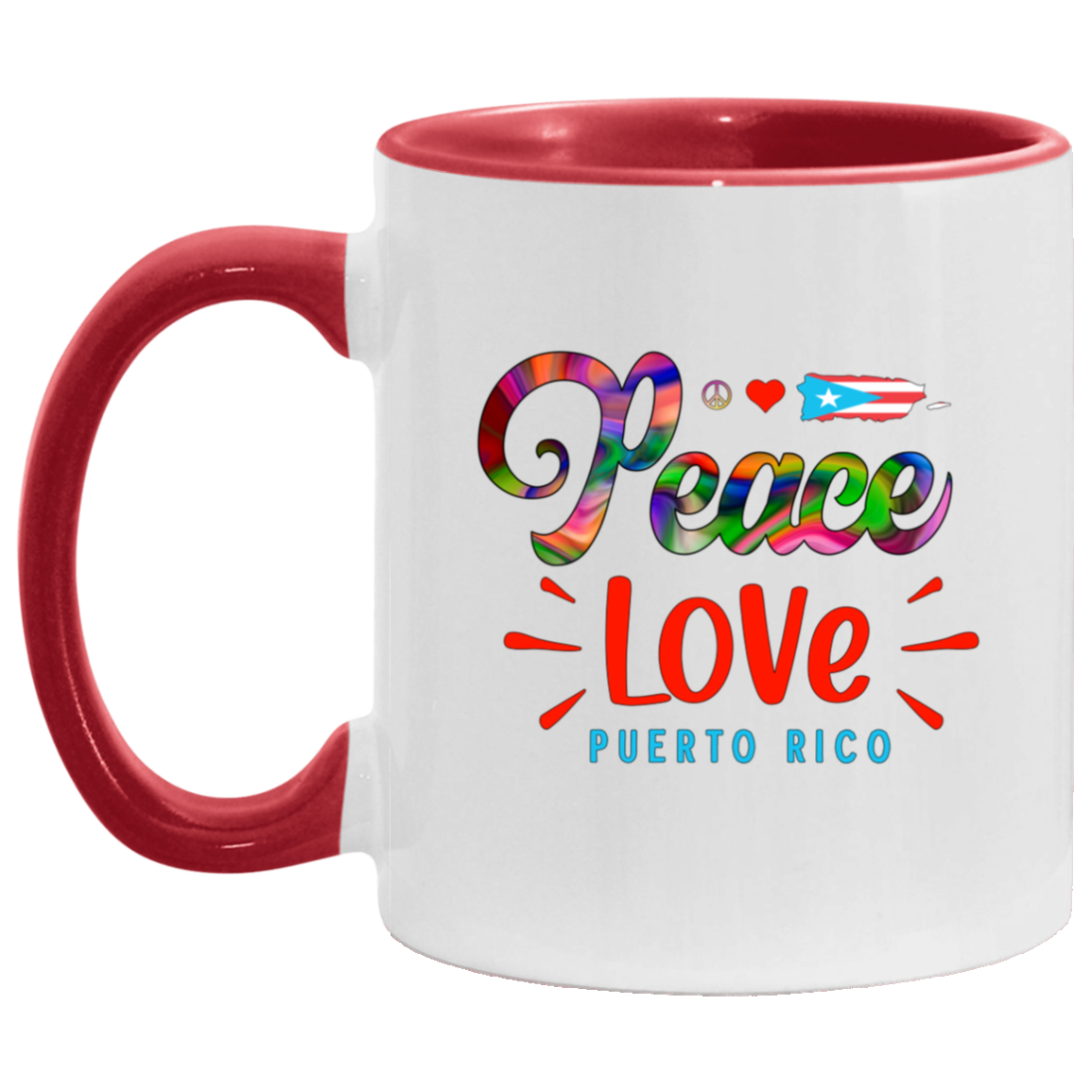 Peace Love Puerto Rico 11 oz. Accent Mug