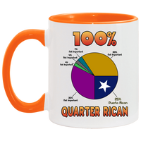 Thumbnail for Quarter Rican 11OZ Accent Mug - Puerto Rican Pride