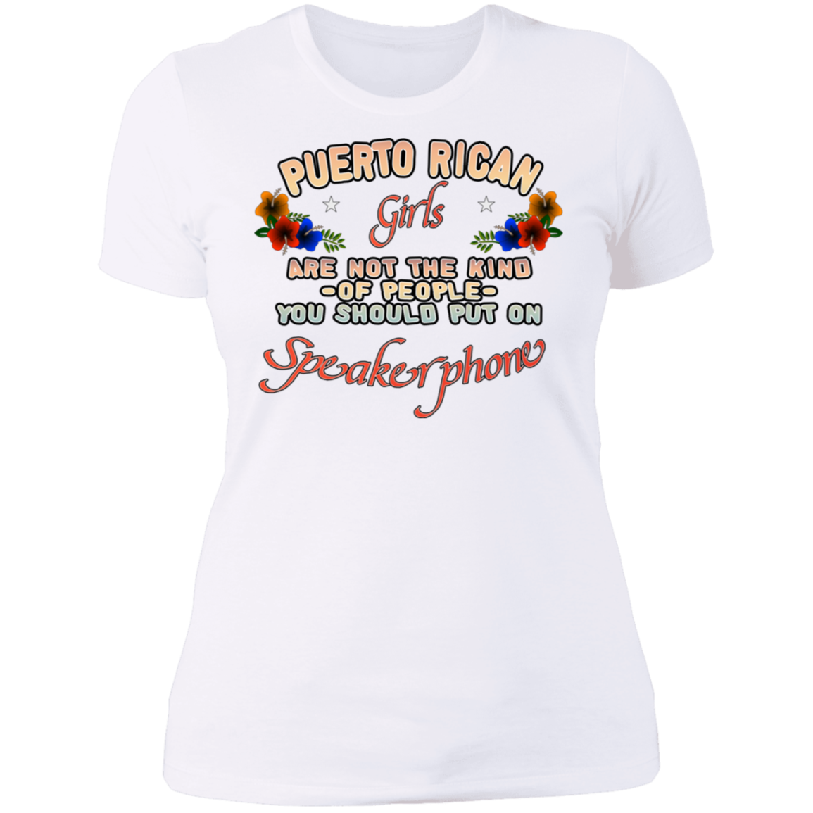 PR Girls Speakerphone Ladies' Boyfriend T-Shirt - Puerto Rican Pride