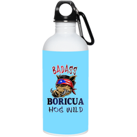 Thumbnail for Badass Boricua Hog Wild 20 oz. Stainless Steel Water Bottle