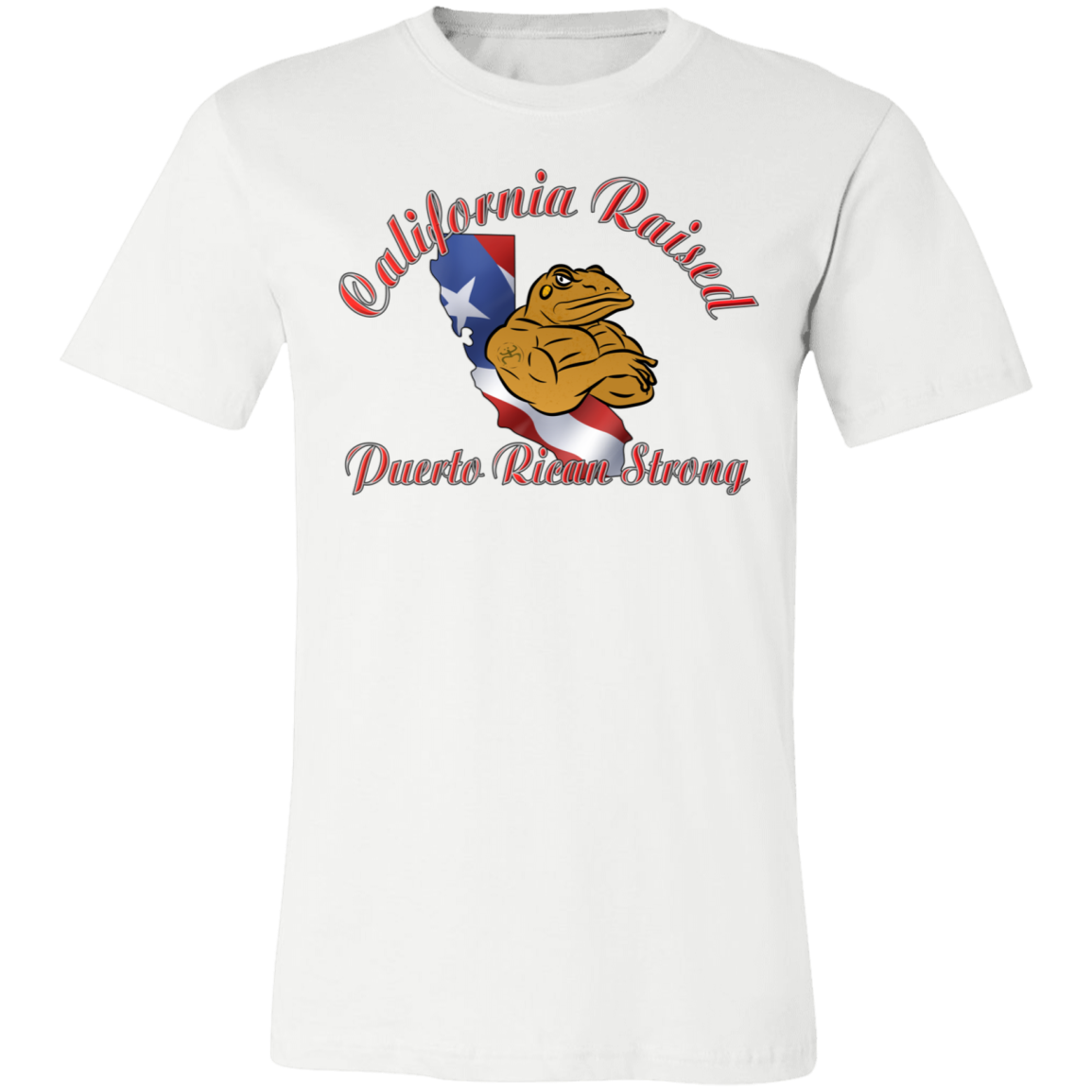 California Raised PR Strong Unisex Jersey Short-Sleeve T-Shirt - Puerto Rican Pride