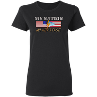Thumbnail for My Nation My Pride Ladies' 5.3 oz. T-Shirt - Puerto Rican Pride