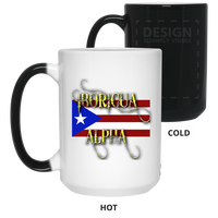 Thumbnail for Boricua Alpha 15 oz. Color Changing Mug - Puerto Rican Pride