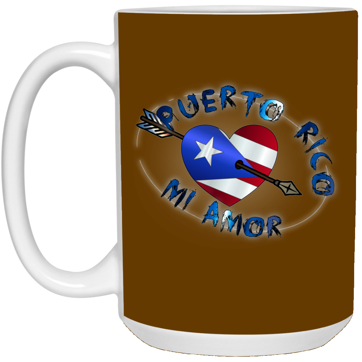 Puerto Rico Mi Amor 15 oz. White Mug - Puerto Rican Pride