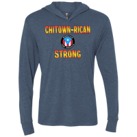Thumbnail for Chitown Rican Strong Unisex Triblend LS Hooded T-Shirt - Puerto Rican Pride