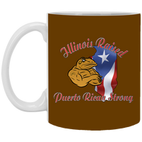 Thumbnail for Illinois Raised PR Strong 11 oz. White Mug - Puerto Rican Pride