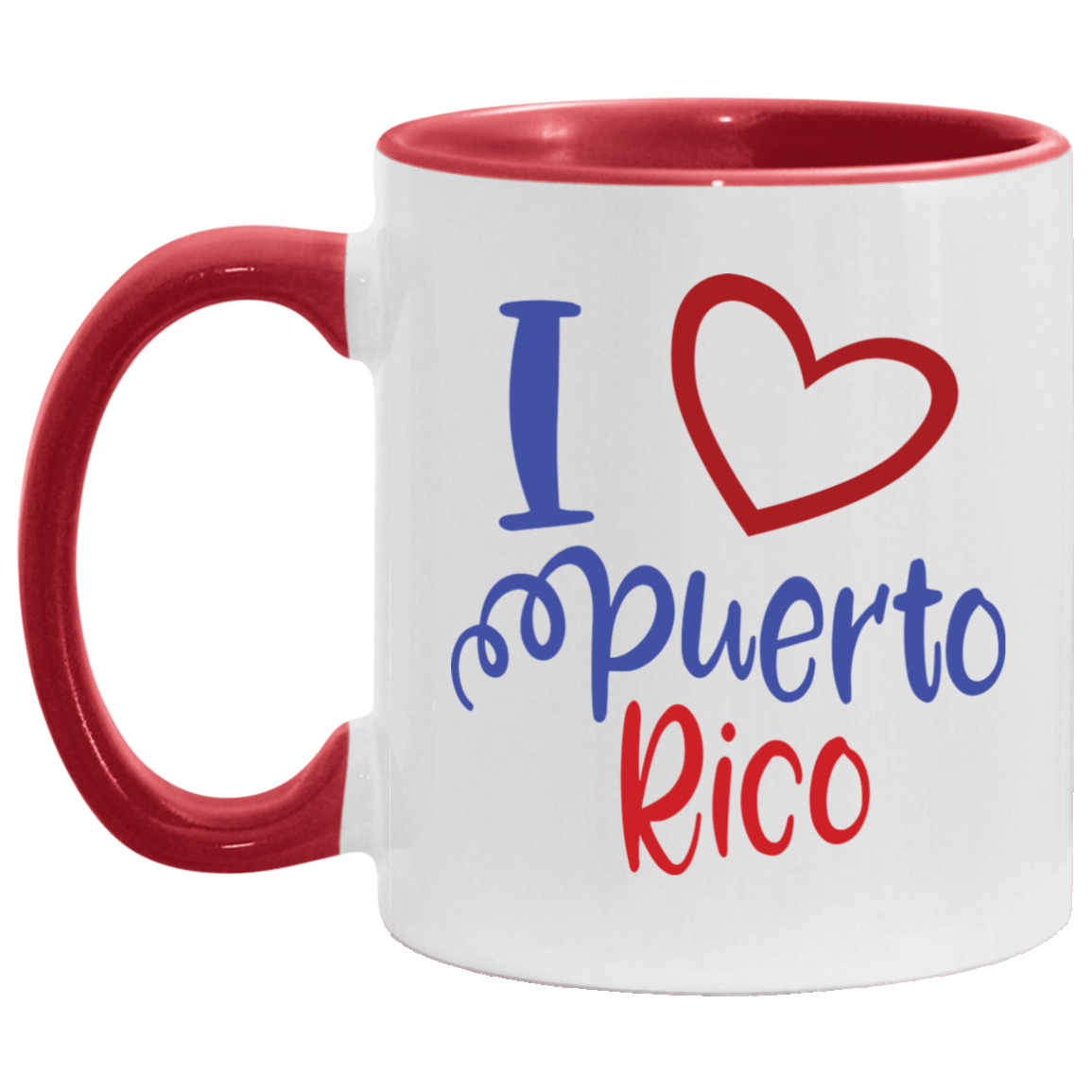 I Love PR 11OZ Accent Mug - Puerto Rican Pride