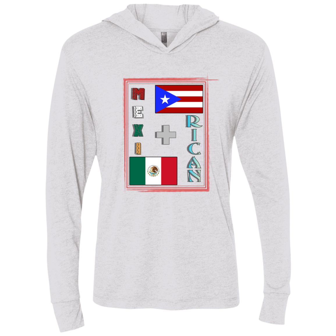 Mexi + Rican Unisex Hooded T-Shirt - Puerto Rican Pride
