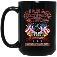 Thumbnail for Puerto Rican Veteran 15 oz. Black Mug - Puerto Rican Pride