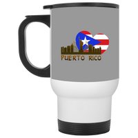 Thumbnail for New York Puerto Rico Heart White Travel Mug
