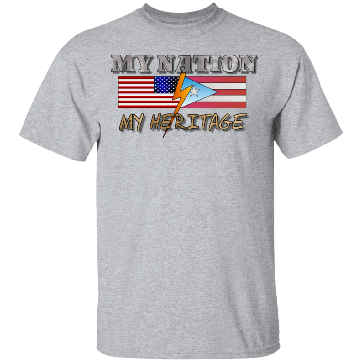 MY Nation MY Heritage 5.3 oz. T-Shirt - Puerto Rican Pride