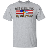 Thumbnail for MY Nation MY Heritage 5.3 oz. T-Shirt - Puerto Rican Pride
