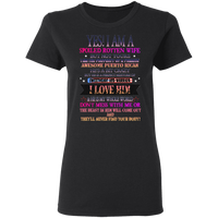 Thumbnail for Spoiled Wife Ladies' 5.3 oz. T-Shirt - Puerto Rican Pride