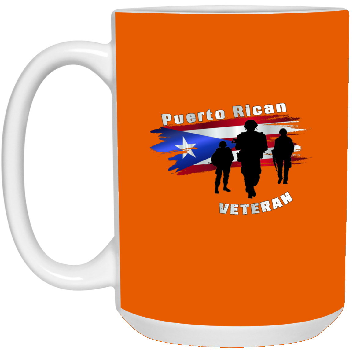 Puerto Rican Veteran 15 oz. White Mug