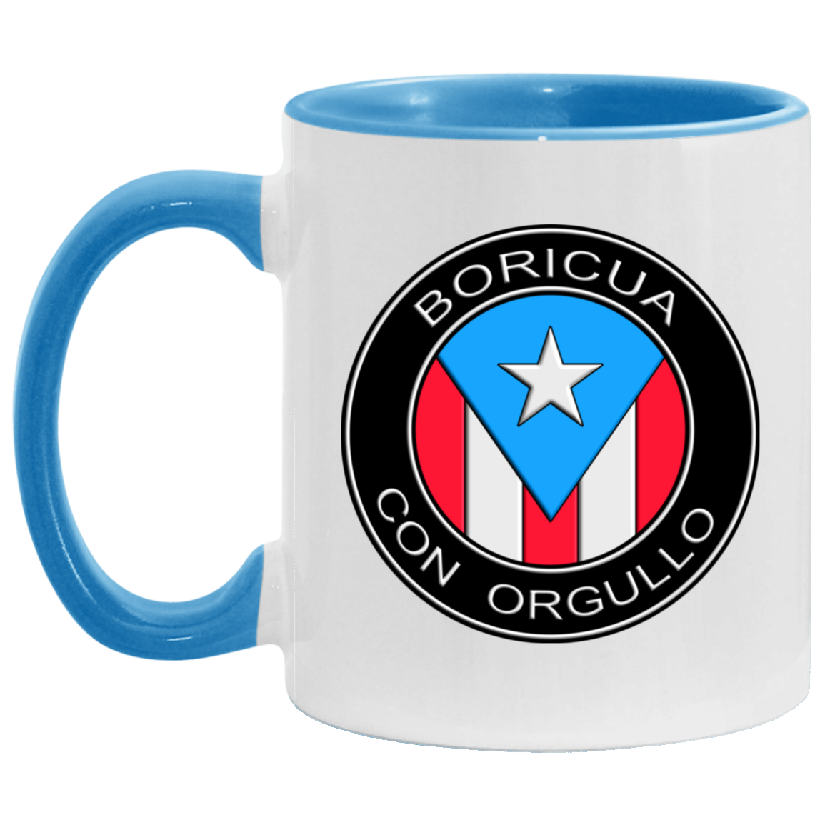 Boricua Con Orgullo 11OZ Accent Mug - Puerto Rican Pride