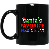 Thumbnail for Santa's Favorite PR 11 oz. Black Mug - Puerto Rican Pride