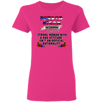 Thumbnail for Strong PR Woman 5.3 oz. T-Shirt - Puerto Rican Pride